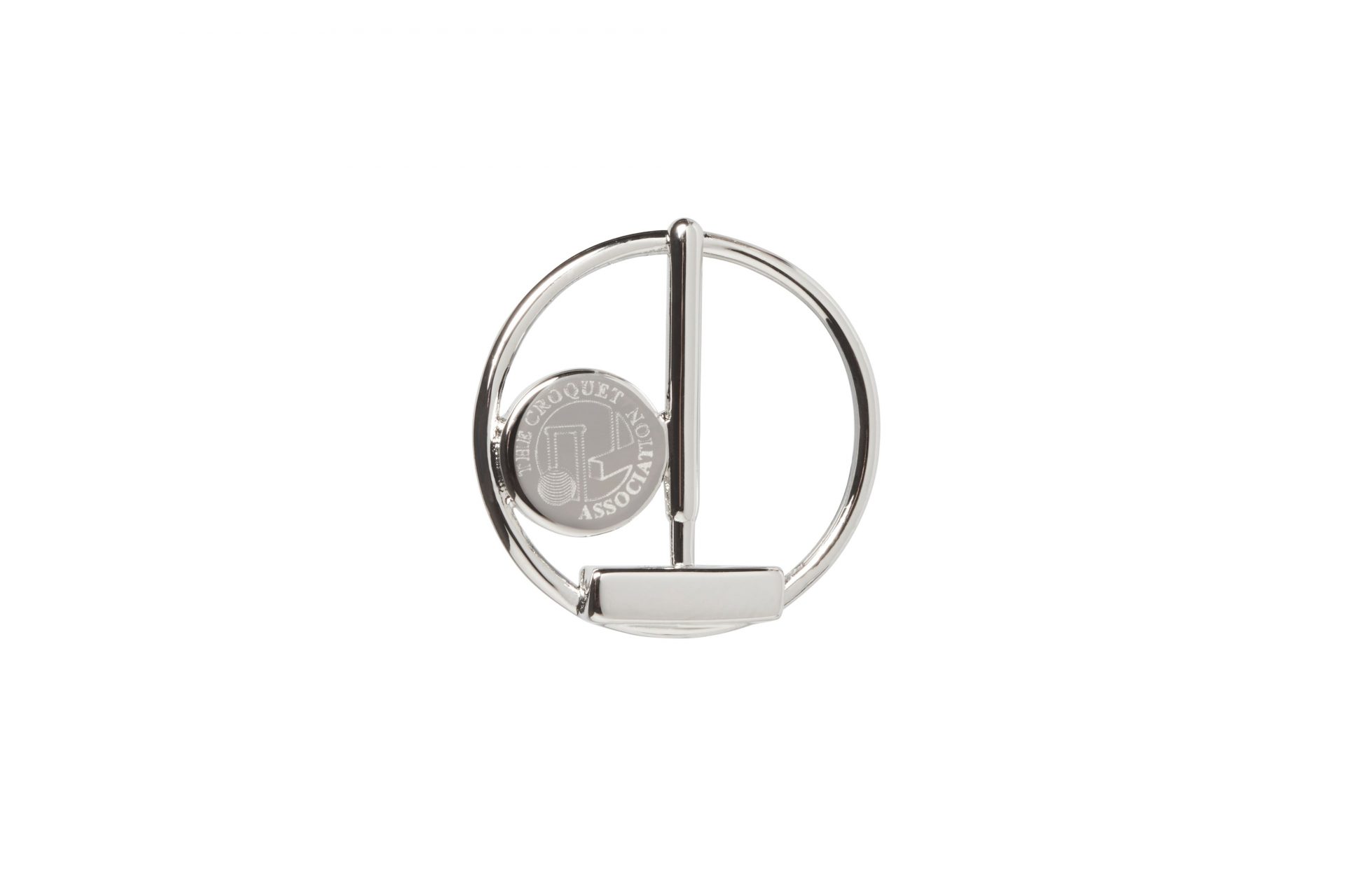 Polished Circle Pin With Mallet and Ball