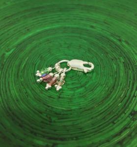 Silver & Crystal Secondary Ball Charm