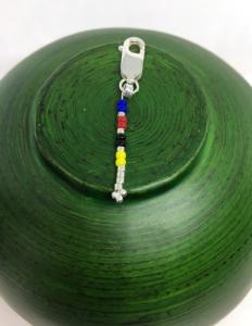 Silver & bead Winning Peg Charm